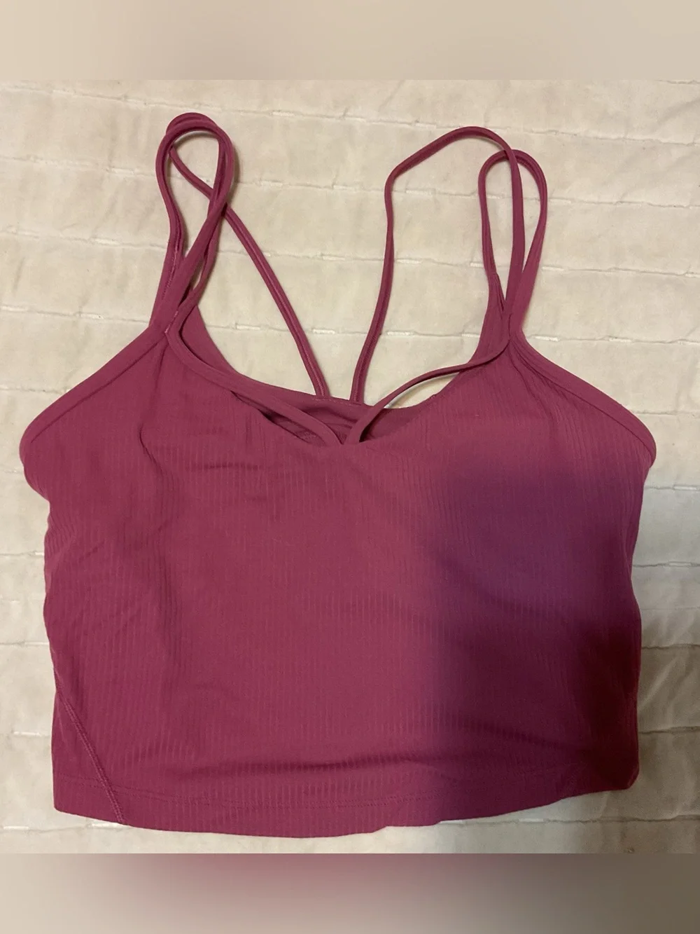 Lululemon Pink Straps Sport Bra Size 6
